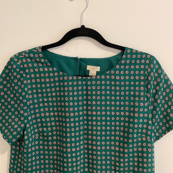 J CREW | Green printed mini dress - Picture 4 of 4